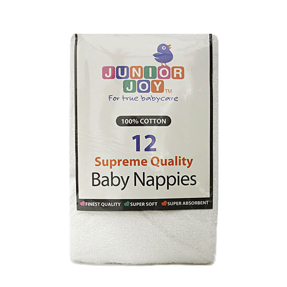 Junior Joy 100% Cotton Terry Baby Nappies